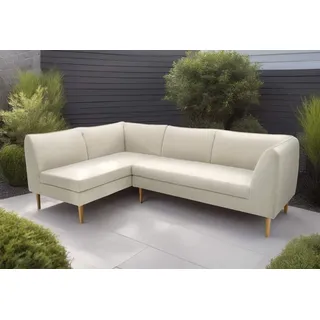 DOMO collection Ecksofa Filho, individuell erweiterbar, Breite 241cm, outdoor geeignet, L-Form für Terrasse, Garten und Balkon, speziell für Outdoor beige