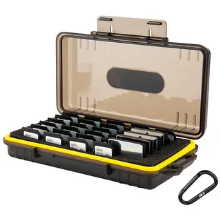KIWIFOTOS Wasserdicht Speicherkarten Etui Aufbewahrung für 15x CF/XQD Karte + 30x SD SDXC SDHC/NS (Nintendo Switch) Game Card Sony PSV PS Vita, SD Karten Tasche Hülle Schutzbox Tragetasche