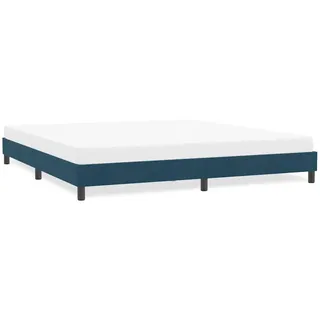 Bettgestell Ohne Matratze Dunkelblau 180x220 Cm Samt