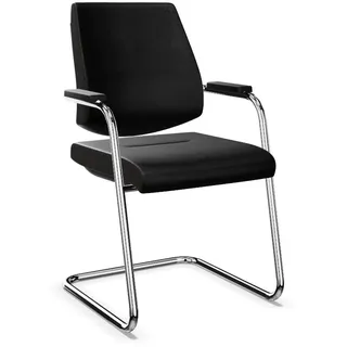 Sedus black dot Freischwinger - Era Forward schwarz (CSE14) / Verchromt (100)