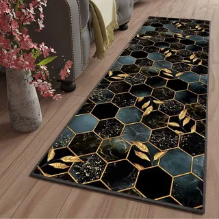 LYYK läufer Teppich Flur 90x240cm küche rutschfest waschbar bunt Superabsorbierendes Sauberlaufmatte für Flur Wohnzimmer Küche Esszimmer gekettelt, Color19