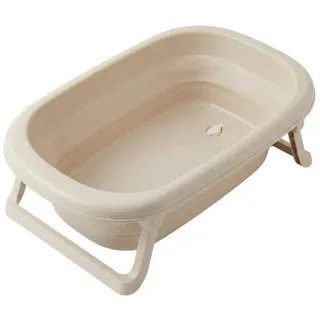 TEGA BABY Faltbare Babybadewanne mit Ablaufstopfen - Beige