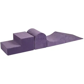 MEOWBABY Aktivitäts-Schaumstoff-Spielmatte ohne Ballpool Blau Grau 145 x 45 cm