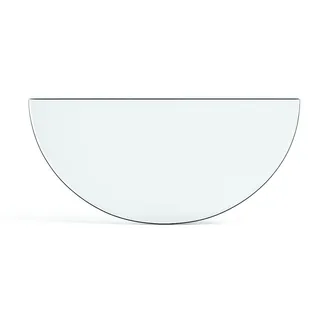 Feuercampus Funkenschutzplatte Glas Halbkreis 70×100×0,6 cm ESG Kamin Bodenplatte hitzebeständig Schutzplatte Feuerstelle Ofenunterlage Sicherheitsglas Funkenschutz Kamin Glasplatte