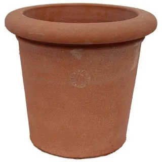 Hirsch Terracotta Pflanzkübel Vaso Liscio Toskana Impruneta 30cm, massiv - stabil - schön 30 cm x 30 cm x 33 cm
