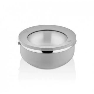Vip Ahmet 800ml Rundes Vakuum Aufbewahrungsbox Set Vorratsbehälter Set Vorratsdosen Stapelbar für Küche Silber