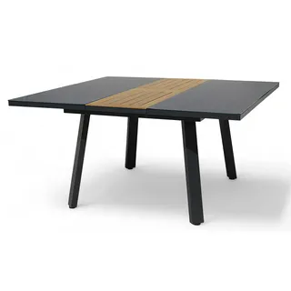 ALEOS. Gartentisch 110 auf 150 x 150 x 75 cm Grau