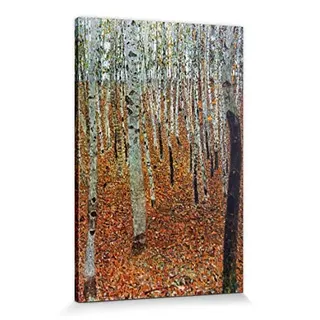 1art1 Gustav Klimt Poster Birkenwald, 1903 Bilder Leinwand-Bild Auf Keilrahmen | XXL-Wandbild Poster Kunstdruck Als Leinwandbild 120x80 cm