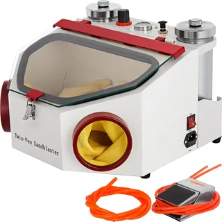 Vevor Sandstrahlgeräte 20V 60HZ Sandstrahlmaschine 1,2 mm Düse Mobiler Sandstrahler mit Zubehör Professioneller Tragbarer Sandstrahler geeigenet zum Polieren der Oberfläche von Porzellankronen Schmuck