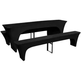 deluke Tischhussen 3-tlg. ALAU 220 x 50 x 80 cm Schwarz
