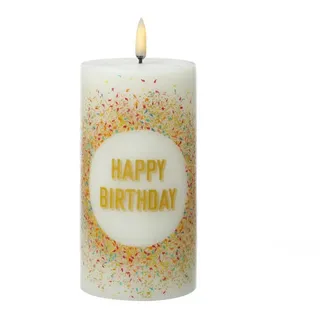 UYUNI Lighting LED-Kerze LED Kerze HAPPY BIRTHDAY Geburtstagskerze Geschenk H: 15cm bis 1000Std (1-tlg) weiß