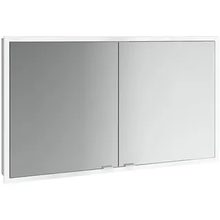 emco prime slim Lichtspiegelschrank Unterputz, 1300mm - Aluminium/weiß
