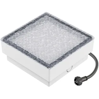 ledscom.de Bodeneinbauleuchte 2er Pack eckig grau Kunststoff IP67