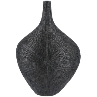Deko Vase , schwarz , Polyresin (Kunstharz) , Maße (cm): B: 28 H: 41 T: 12