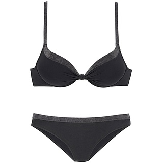 JETTE Push-Up-Bikini Damen schwarz Gr.34 Cup C