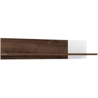 Carryhome Wandboard, Weiß, Eiche, Holzwerkstoff, 120x25x22.9 cm, Wohnzimmer, Regale, Wandboards