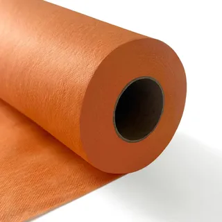 Longing Home Tischläufer Tischband 30 cm x 25 m, 30g/m2, Orange | Einweg Tischdecke Vlies Rolle, stoffähnlich - ideal für Hochzeit, Geburtstag, Taufe, Kommunion, Einschulung, Party & Deko