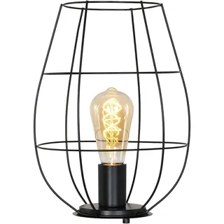 Tischleuchte Retro Tischlampe Rustikal Vintage Käfig Draht Metall Lampe