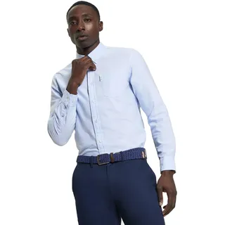 Ben Sherman Herren Freizeithemd - Langarm Oxford - L