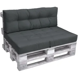 Beautissu Palettenkissen 120 x 80 x 15 cm grau 1 St.