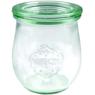 WECK Gläser Tulpenform #762 220 ml (12 Stück,inkl. Klammern + Gummis,Deckel ø 60 mm,Einmachgläser,Dessertgläser,Marmeladengläser) 58307