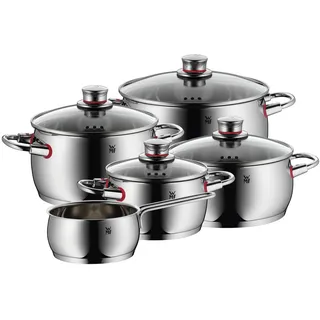 WMF Profi One Topf-Set 5-tlg. 2 x Kochtopf + 1 x Stielkasserolle + 2 x Glasdeckel