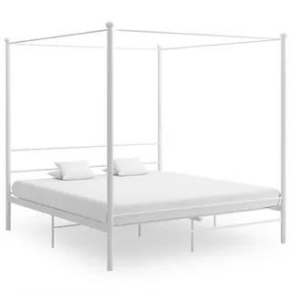 vidaXL Himmelbett 180 x 200 cm Weiß