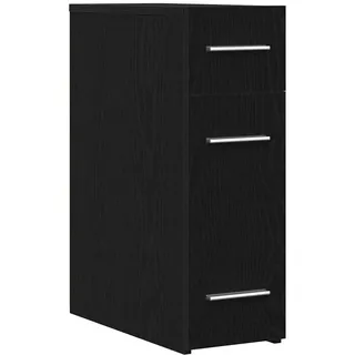 vidaXL Apothekerschrank Schwarze Eiche 20 x 45,5 x 60 cm Schwarz