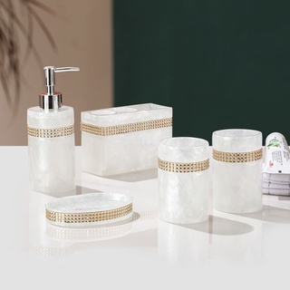 Badezimmer Set Haushaltswäsche fünfteiliges Set Tablett kreatives Badezimmer Paar Mundwasserbecher