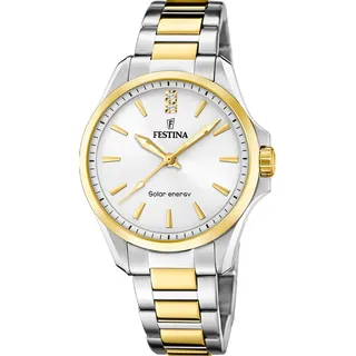 Festina Quarz Damen Solar Energy F20655/2 - weiß,Multi - 34mm