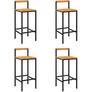 vidaXL Barhocker 4 Stk. Schwarz