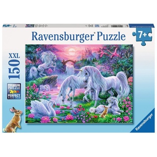 Ravensburger Puzzle »150 Teile Ravensburger Kinder Puzzle XXL Einhörner im Abendrot 10021«, 150 Puzzleteile