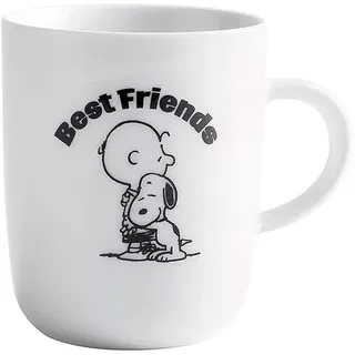 KAHLA Peanuts Becher 0,35 l Peanuts Best Friends | weiße Kaffeetasse mit Peanuts Motiv aus Porzellan