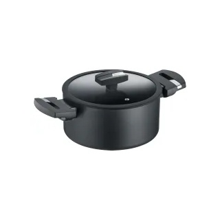 Berndes Kochtopf mit Deckel, Aluminium, 2 Griffe 0015442052 , Durchmesser: 24 cm
