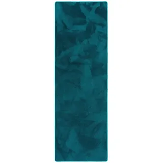 Snapstyle Hochflor Teppich Läufer 100 x 200 cm Petrol