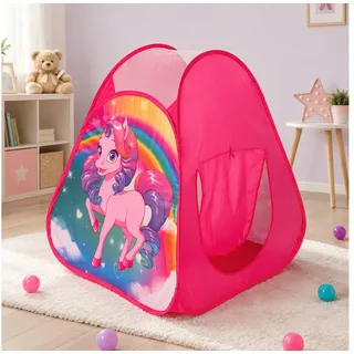 ALARA TOYS Spielzelt 3-in-1 Kinderzelt mit Würfel, Pyramide und Tunnel rosa