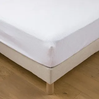 Matratzenschonbezug, Aus Saugfähigem Molton, Antistatisch, Höhe 27 Cm Weiss