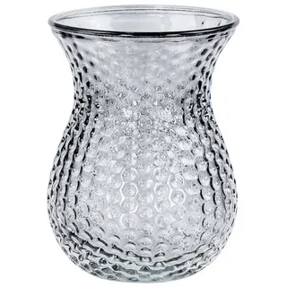 Levandeo® Dekovase, Retro Vase Grau Glas Blumenvase Dekovase Glasvase Blumendeko grau