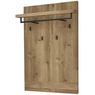 MONDO Garderobenpaneel Lisana 70 x 123 x 31 cm Eiche