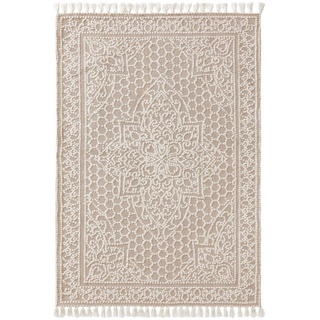Teppich Elias, benuta, rechteckig, Höhe: 6 mm, Kunstfaser, Berber, Ethno-Style, Wohnzimmer beige|weiß 160 cm x 230 cm x 6 mm