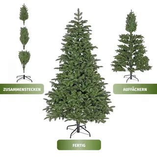 CLGarden künstlicher Weihnachtsbaum 210 cm Christbaum schmal Tannenbaum PE / PVC