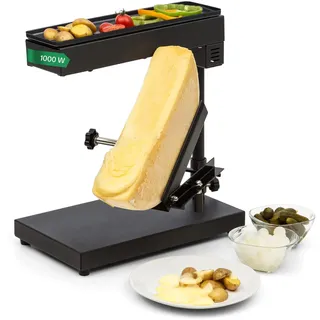 Klarstein Käse Raclette mit Edelstahl - Dreh- & Verstellbarer Schmelzer Grill für Käse am Stück, 1000W Kleiner Käseschmelzer