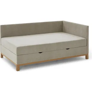 Meise Möbel meise.möbel Polsterbett Santos 90 x 200 cm Stoff Grau Taupe