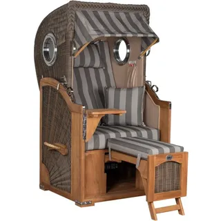 Strandkorb Düne Single Bullauge Teak PE Grey Dessin 537
