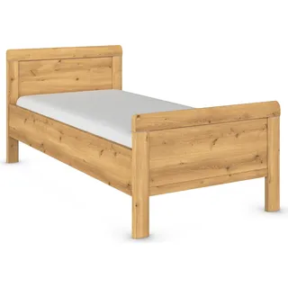 Rauch Bett RAUCH "Bett Einzelbett Stollenbett EVELYN", braun (asteiche), B:109cm H:94cm L:210cm, Betten, Bett, in Komforthöhe aus Holzwerkstoff in elegantem Stil MADE IN GERMANY