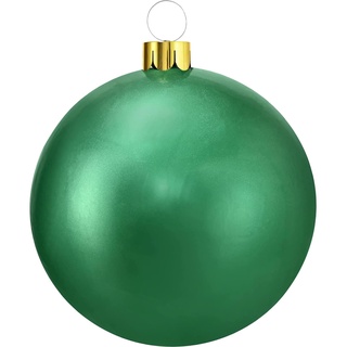Magie di Natale Weihnachtskugeln Deko Christbaumkugeln aufblasbar (Ø 45, grün)