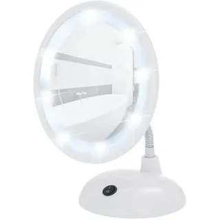 LED Kosmetikspiegel Style Weiß -Standspiegel,Kunststoff, 17.5 x 28 x 12 cm