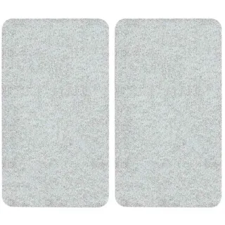 Maximex Herd-Abdeckplatte 2er Set Glasabdeckplatten Kochplattenabdeckung Herdabdeckplatten, Glas, Transparent 30 x 52 cm für Glaskeramik-Kochfelder