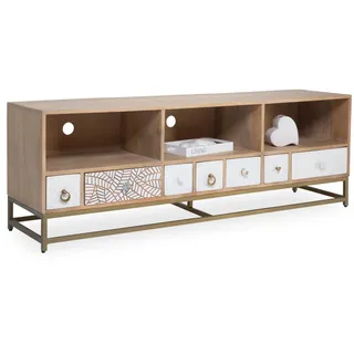 Sansibar AMRUM TV-Lowboard 160x55x40 cm Braun Metall
