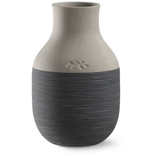 Kähler Design - Omaggio Circulare Vase, H 12.5 cm, anthrazit grau